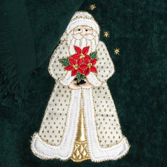 Christmas Theme 3 Piece Holiday Santa Bath Set of Finger Hand and Bath Towels - Picture 7 of 8